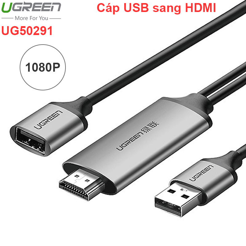 Cáp USB ra HDMI - Cáp Micro USB USB-C Lightning to HDMI 1080P 1.5 mét UGREEN 50291