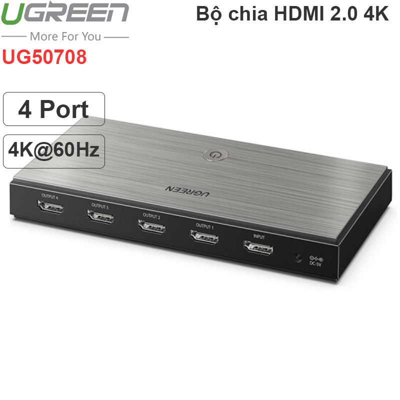 Bộ chia HDMI 2.0 1 ra 4 4K60Hz Ugreen 50708