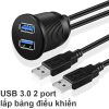 Cáp nối dài USB 3.0 1 mét lắp bảng điều khiển 2 cổng - USB 3.0 Flush Mount Cable Dual port