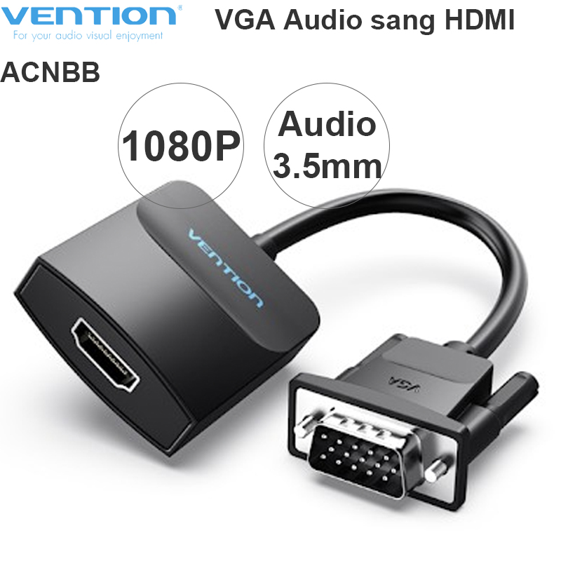 VGA Audio sang HDMI 1080P hỗ trợ nguồn DC 5V 25Cm Vention ACNBB