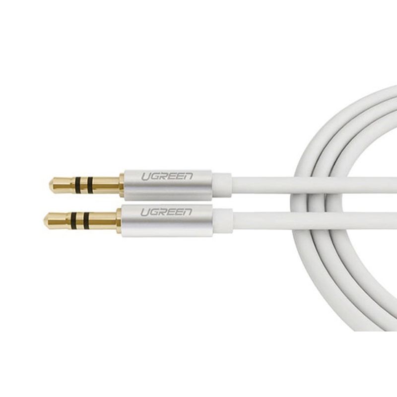  Cáp audio 3.5mm UGREEN mạ vàng 24K 0.5M 1M 2M 3M 5M (tròn màu đen) 