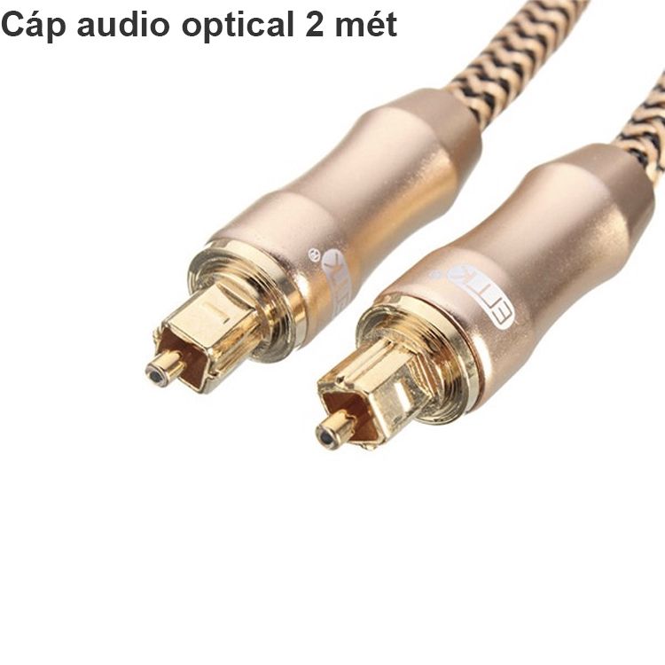 Cáp âm thanh quang audio toslink dài 2 mét ETK mạ vàng 24K