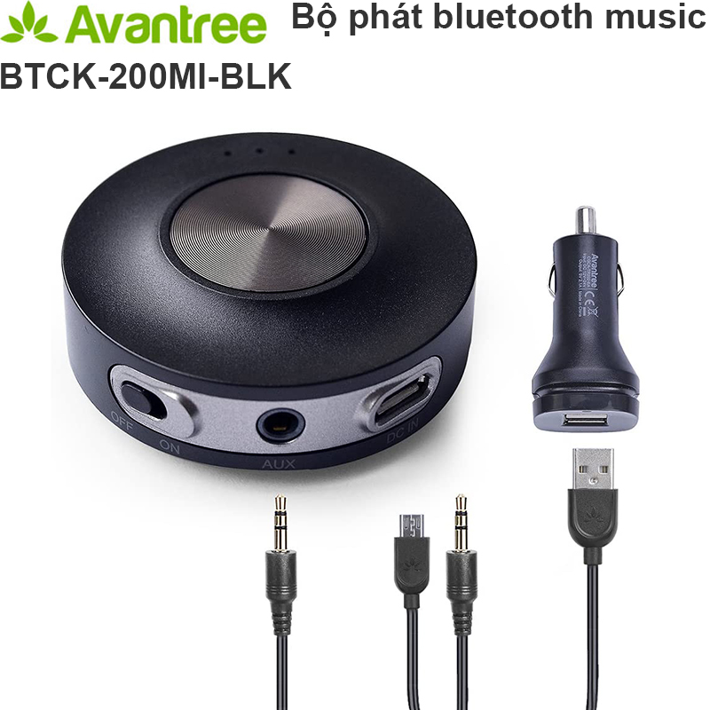 Đầu nhận bluetooth receiver cho Loa Amplifier lắp trên xe hơi Avantree BTCK-200MI-BLK