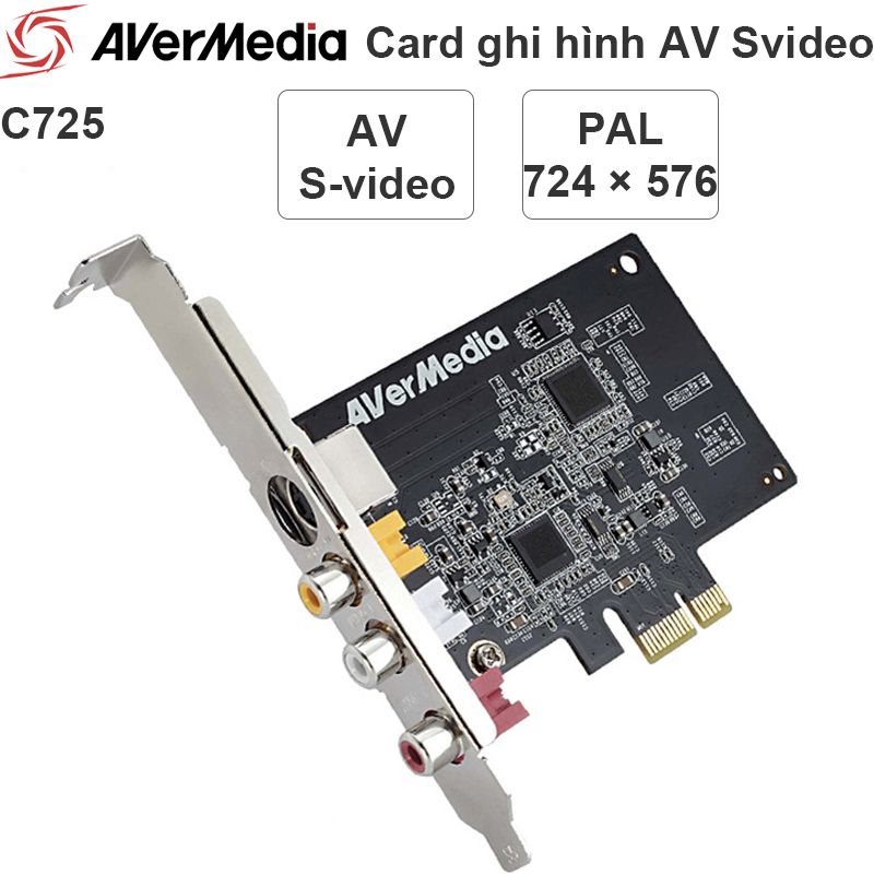 Card ghi hình cho máy nội soi- máy siêu âm AV  S-Video PCIE 1X AverMedia C725B Đài Loan