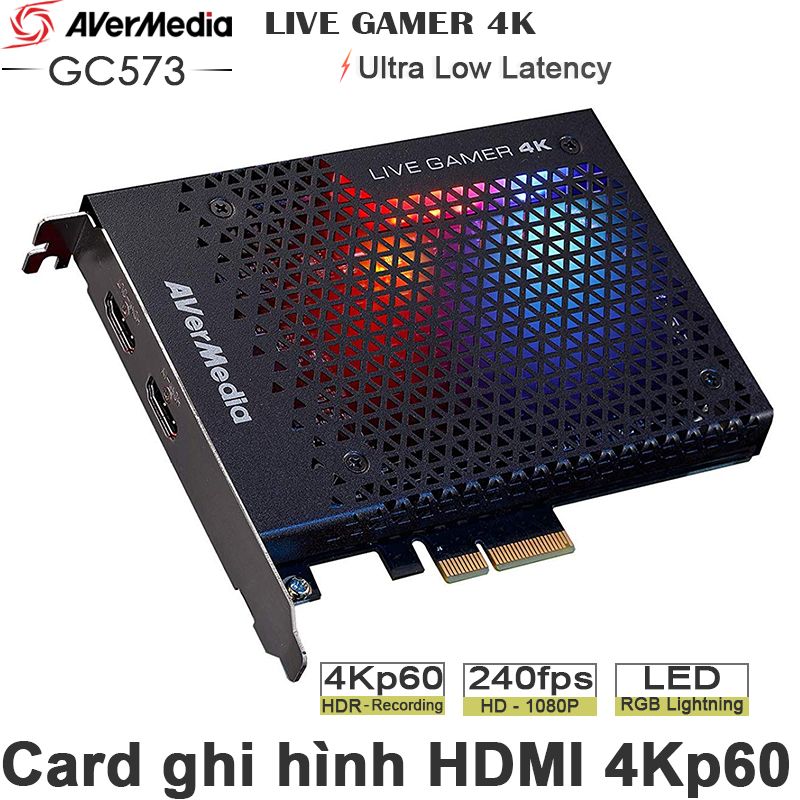  Cạc ghi hình HDMI 4K60p HDR - Live Gamer 4K Avermedia GC573 