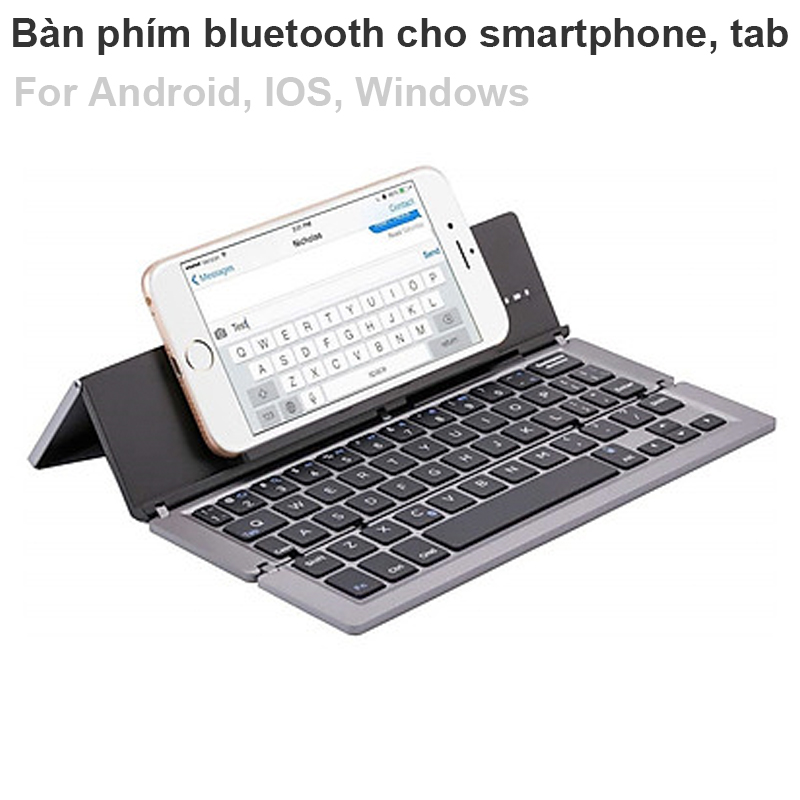 Bàn phím Bluetooth dạng gập cho iPhone iPad Android OS Window