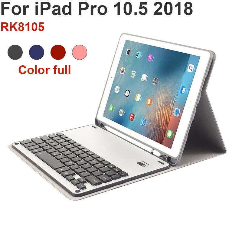 Bàn phím không dây bluetooth bao da cho iPad Pro 10.5 2018 RK8105