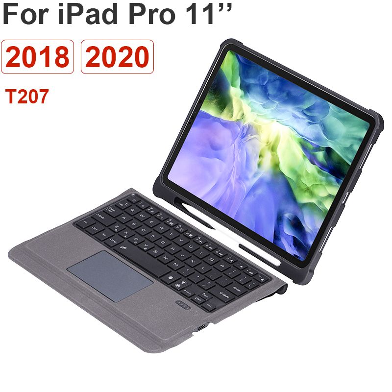 Bàn phím bluetooth kèm bao da cho iPad Pro 11 2018 2020 M1 2021 T207