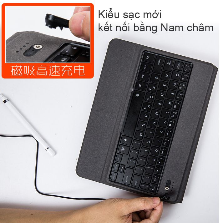  Bàn phím bluetooth kèm bao da bluetooth cho Ipad pro 11 2017 BOW T-1011 