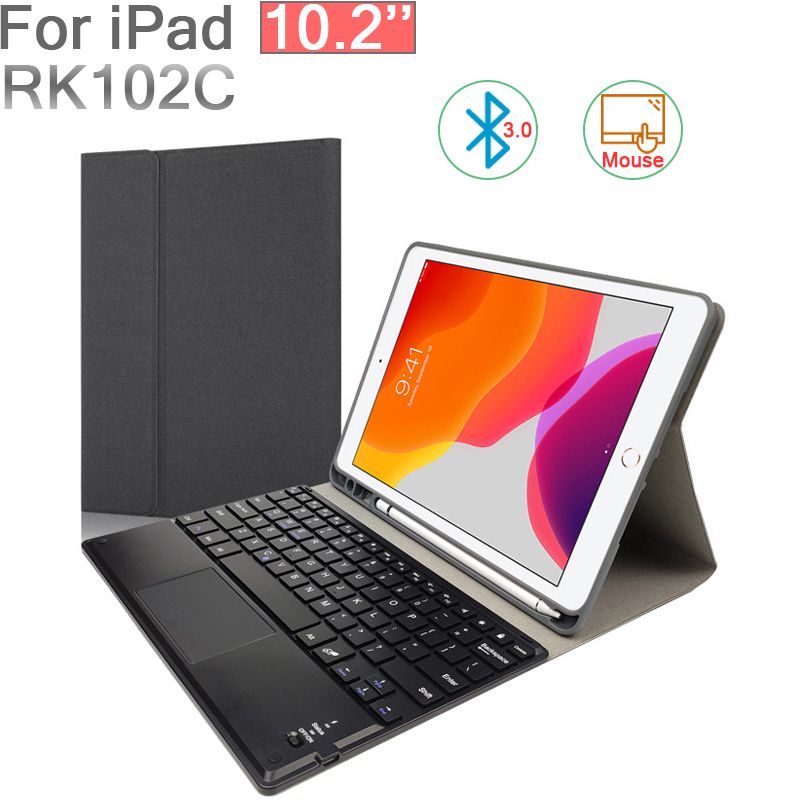 Bàn phím bao da bluetooth có di chuột cho New iPad 10.2 và 10.5 inches 2019 BOW RK102C