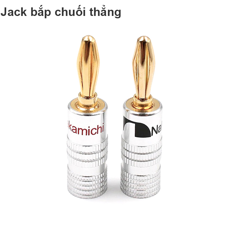 Rắc Audio bắp chuối  - Jack bắp chuối audio cắm vào loa amplifier mạ vàng ( 1 chiếc)