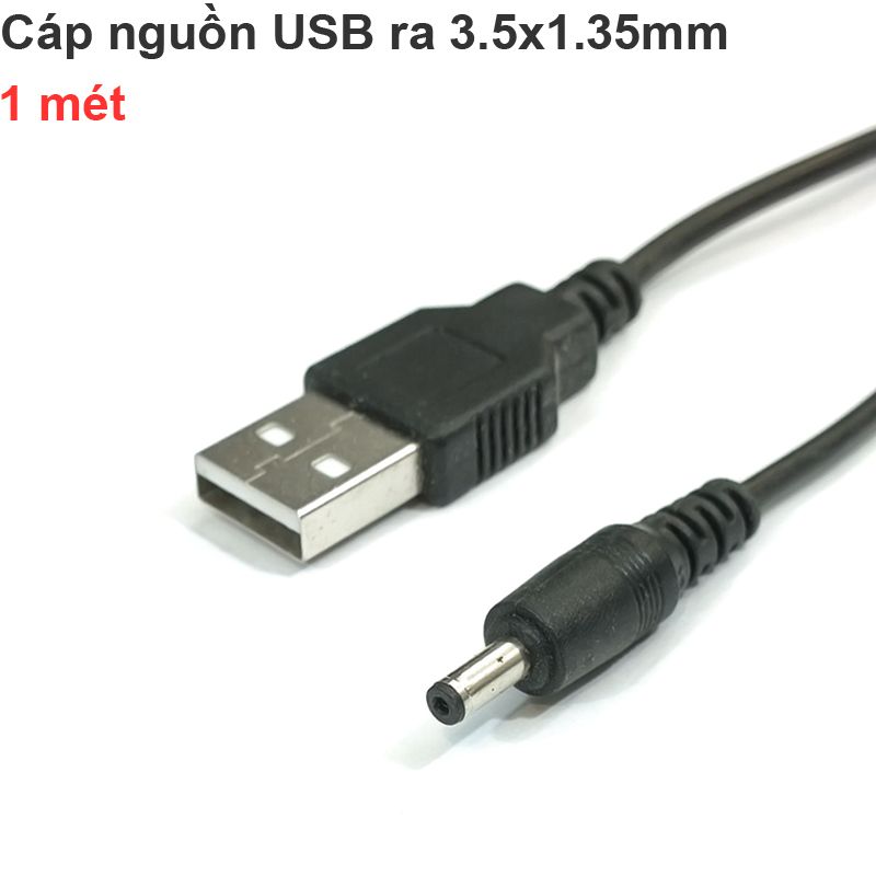 Cáp nguồn DC USB ra chân nguồn 3.5x1.35mm 1.4 mét