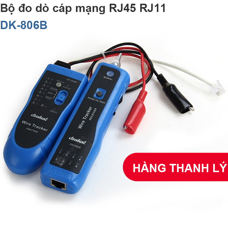 Máy đo và dò vị trí đứt cáp mạng RJ45, RJ11 Drakat DK-806B