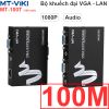 Bộ chuyển VGA sang Lan  Khuếch đại kéo dài cáp VGA và Audio qua cáp mạng 50M 100M 200M 300M