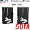 Bộ chuyển VGA sang Lan  Khuếch đại kéo dài cáp VGA và Audio qua cáp mạng 50M 100M 200M 300M