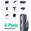 Bộ chia USB typeC ra HDMI 4K@30Hz và 4 cổng USB 3.0 chính hãng Ugreen 20197