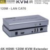 Bộ khuếch đại mở rộng HDMI 4K và USB qua dây cáp mạng 120 mét -  4K HDMI KVM 120M Extender -  Bộ kéo dài HDMI USB qua dây mạng 120 mét