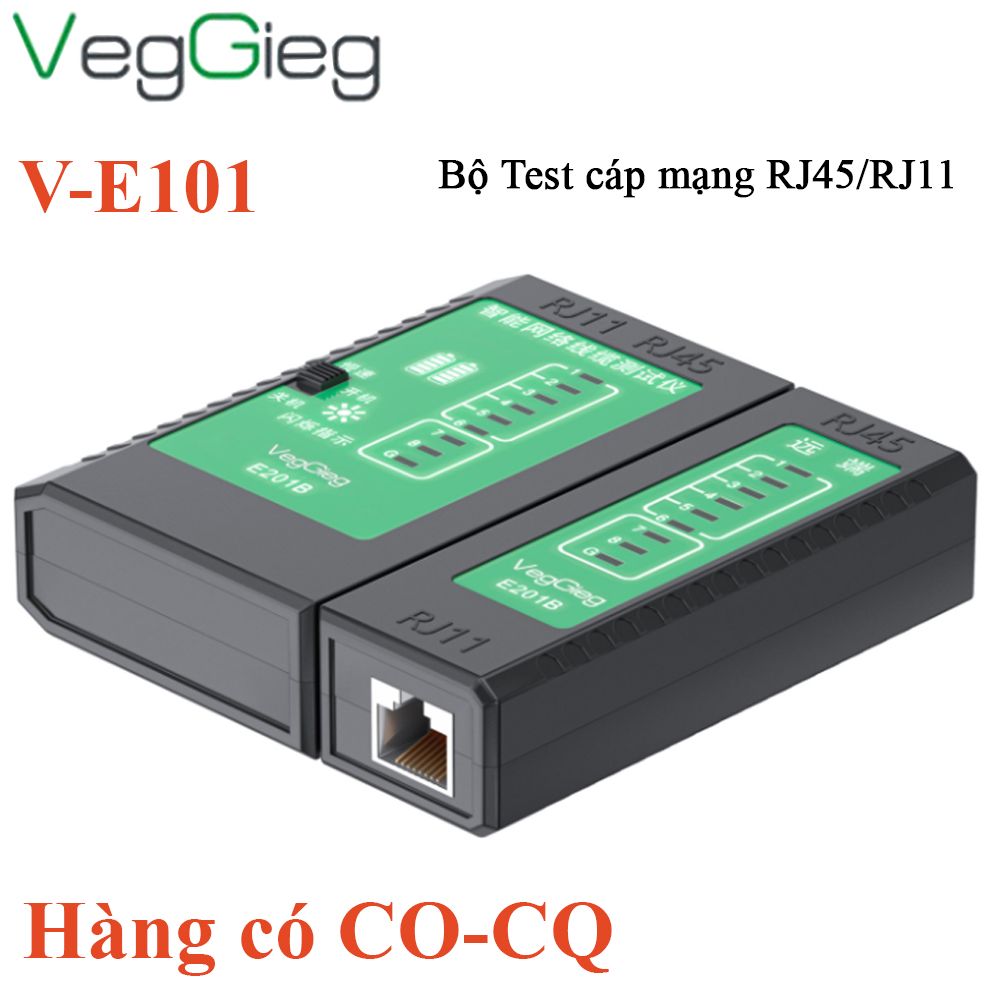 Hộp test cáp mạng  RJ45/RJ11 chính hãng VegGieg V-E101