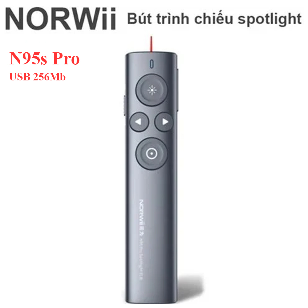 Bút trình chiếu kỹ thuật số spotlight kiêm chuột bay cho màn hình LED LCD TV Norwii N95Pro