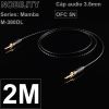 Dây cáp audio 2 đầu 3.5mm đồng tinh khiết 6N OCC mạ bạc 1.5 mét và 2 mét Nobility Mamba M-380DL