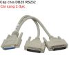 Cáp chia DB25 RS232 25 pin 1 đầu cái ra 2 đầu đực 0.3 mét