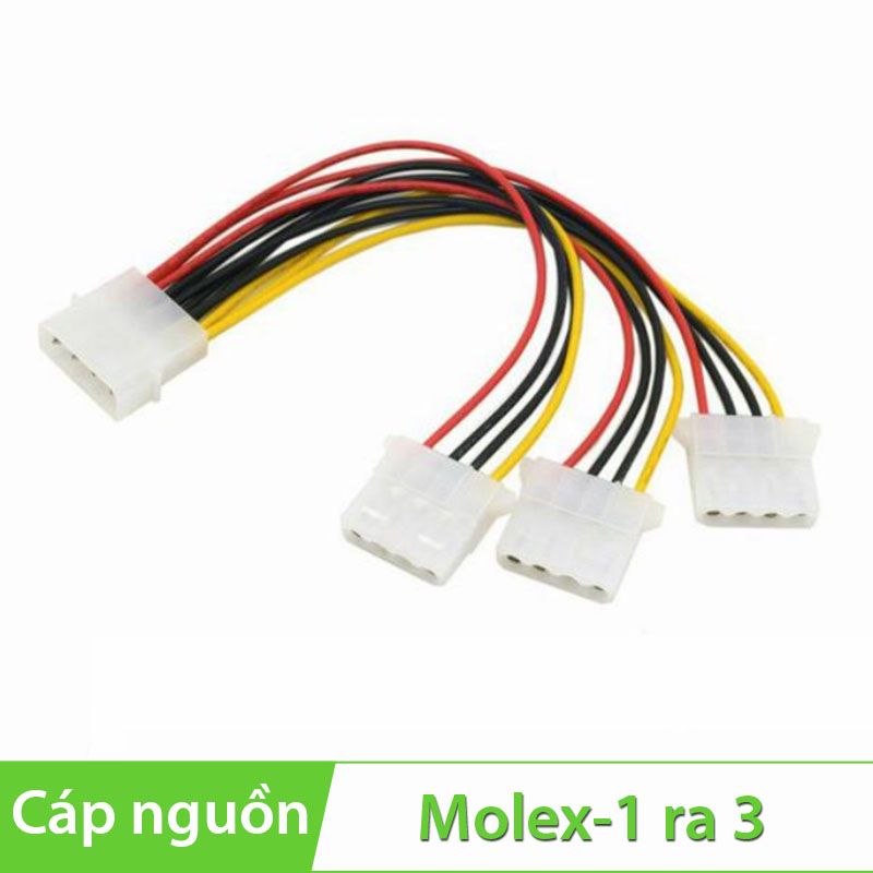 Cáp chia nguồn Molex 4Pin 1 ra 3