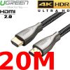 Cáp HDMI 2.0 4K60Hz Ultra HD vỏ Carbon đầu kim loại 1 mét đến 20 mét chính hãng Ugreen