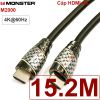 Cáp HDMI 2.0 4K60Hz Monster siêu chống nhiễu tốc độ cao 21.6Gbps 1M đến 15 mét