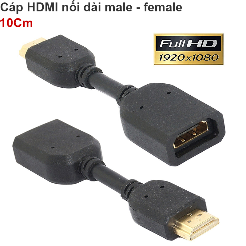 Cáp nối dài HDMI Male to Female 10cm - Cáp HD 1 đầu đực 1 đầu cài