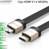 Dây cáp 2 đầu HDMI bọc kẽm V1.4 4K30Hz dẹt mỏng Ugreen 1M 1.5M 2M 3M 5M 8M 10M