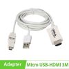 Cáp MHL 3m đa năng 5pin + 11Pin to HDMI