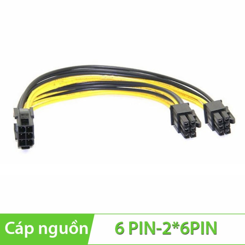 Cáp chia nguồn 6 pin to 2 x 6pin