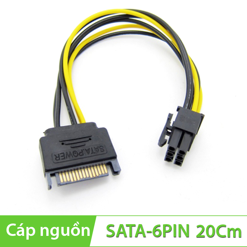 Cáp chuyển đổi nguồn SATA sang IDE 6Pin