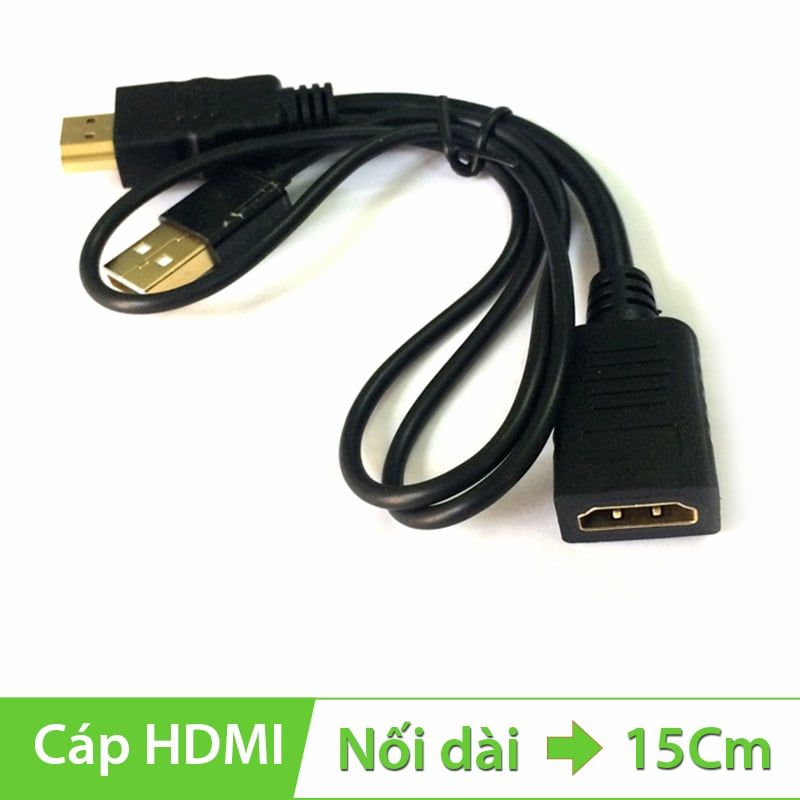 Cáp nối dài HDMI 15cm hỗ trợ nguồn Hagibis