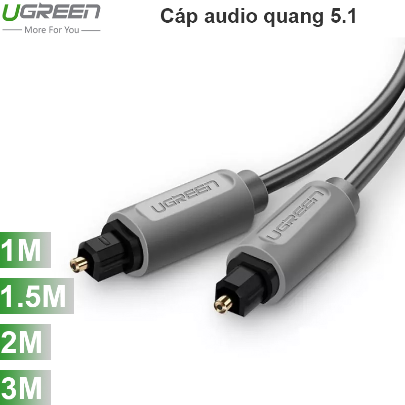 Cáp âm thanh quang toslink optical Ugreen vỏ nhựa 1M 1.5M  2M 3M