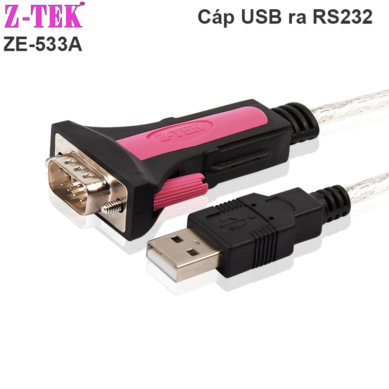Dây cáp USB sang RS232 DB9 FTDI FT232 1.8 mét Z-TEK ZE-533A