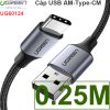 Cáp USB-C 2.0 sạc nhanh 3A QC3.0 chạy dữ liệu Smartphone Máy tính bảng USB AM sang USB CM Ugreen 0.25M-0.5M-1M-1.5M-2M