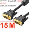 Cáp VGA UGREEN chuẩn 3C+6 3C+9 đầu cáp mạ vàng, cáp tròn 1.5M 3M 5M 8M 10M 12M 15M 20M 30M