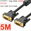 Cáp VGA UGREEN chuẩn 3C+6 3C+9 đầu cáp mạ vàng, cáp tròn 1.5M 3M 5M 8M 10M 12M 15M 20M 30M