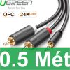 Cáp Audio 3.5mm to 2 RCA - Dây âm thanh 1 đầu 3,5mm ra 2 đầu AV hoa sen 0.5 Mét | 1 Mét | 1,5 Mét | 2 Mét ... 8 Mét | 10 Mét