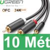 Cáp Audio 3.5mm to 2 RCA - Dây âm thanh 1 đầu 3,5mm ra 2 đầu AV hoa sen 0.5 Mét | 1 Mét | 1,5 Mét | 2 Mét ... 8 Mét | 10 Mét