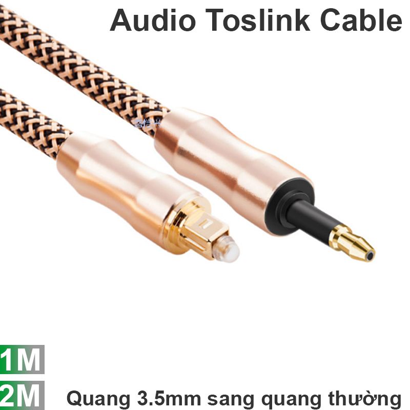 Cáp âm thanh quang audio toslink 3.5mm 1 mét và 2 mét