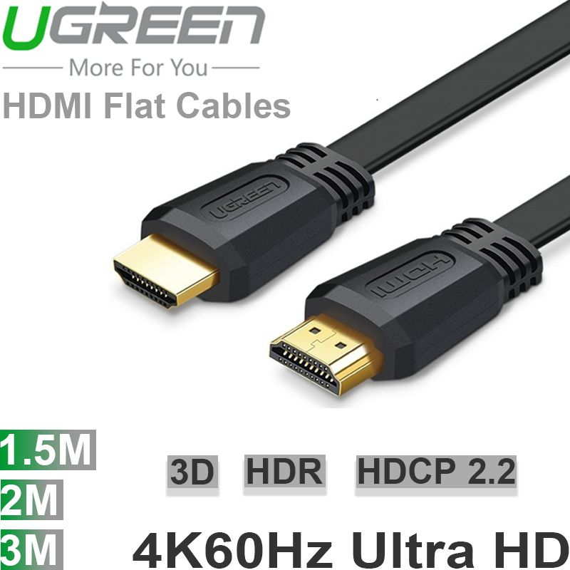 Dây HDMI 2.0 4K@60Hz dẹt mỏng UGREEN 1.5 Mét đến 5 Mét