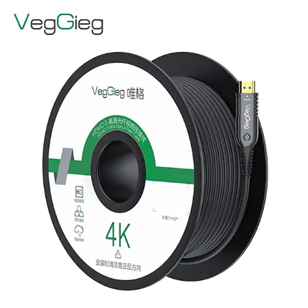 Dây HDMI 2.0 quang VEGGIEG chuẩn 4K@60Hz 10M đến 50M - hàng chính hãng