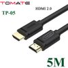 Cáp HDMI 2.0 TOMATE chuẩn 4K@60Hz dài từ 1.5M đến 30M - hàng chính hãng