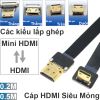 Dây cáp Mini HDMI sang HDMI siêu mỏng siêu nhẹ - Cáp HD ruy băng cho Flycam Drone 20Cm | 50Cm