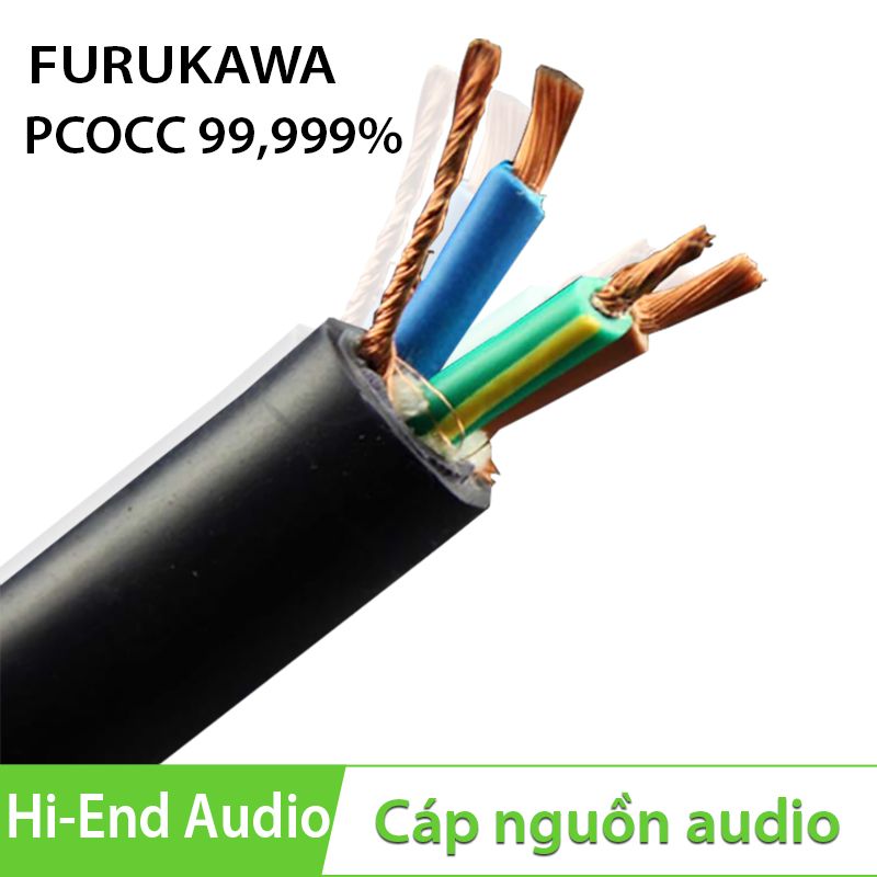 Cáp nguồn âm thanh Hi-End PCOCC Furakawa - Dây nguồn cho Amplifier lõi đồng tinh khiết