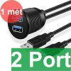 Cáp nối dài USB 3.0 1 mét lắp bảng điều khiển 2 cổng - USB 3.0 Flush Mount Cable Dual port