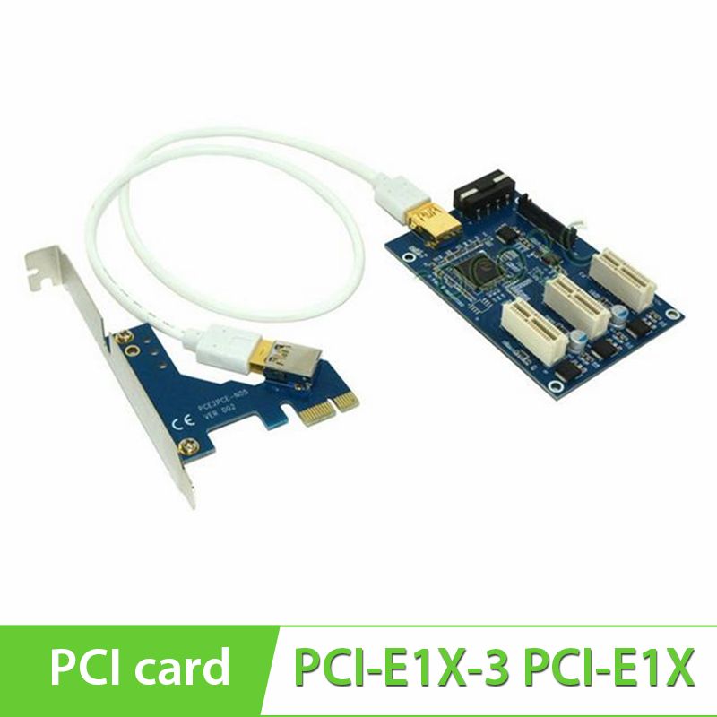 Card chuyển đổi PCI-E 1x ra 3 PCI-E 1X