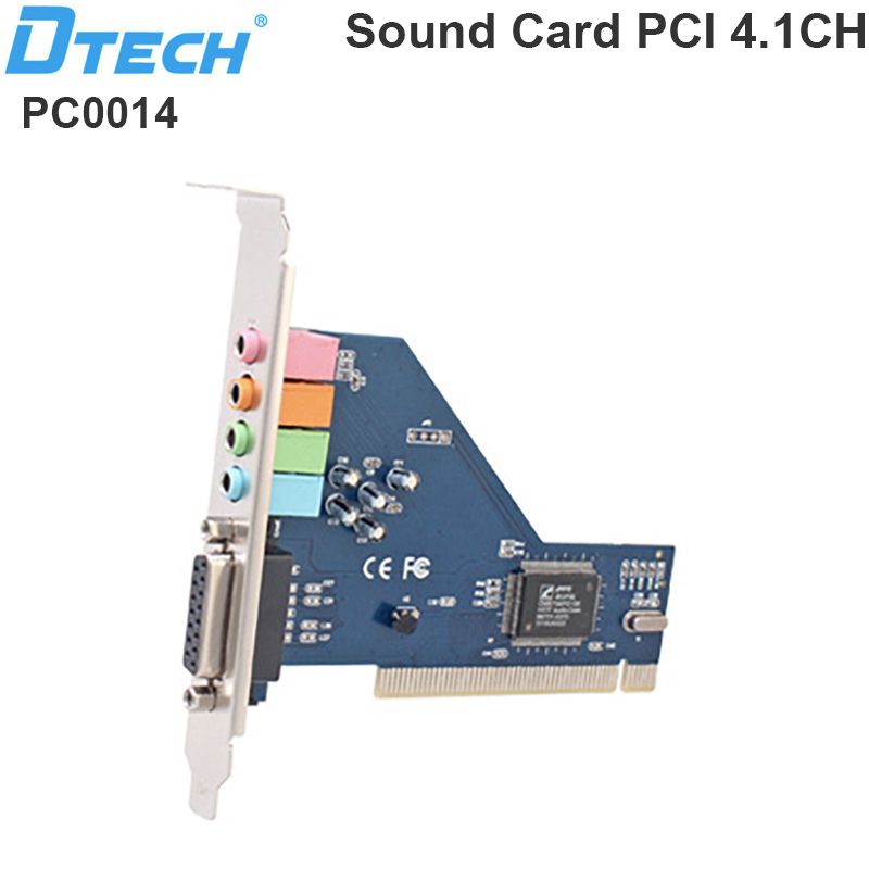  Cạc sound 4.1 lắp máy tính để bàn cắm khe PCI chính hãng DTECH 